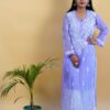 Chiffon Straight Kurti with Mirror Work 10007