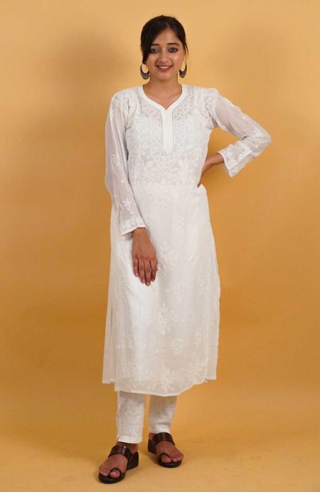 Pure Georgette Dyeable Kurti 100017