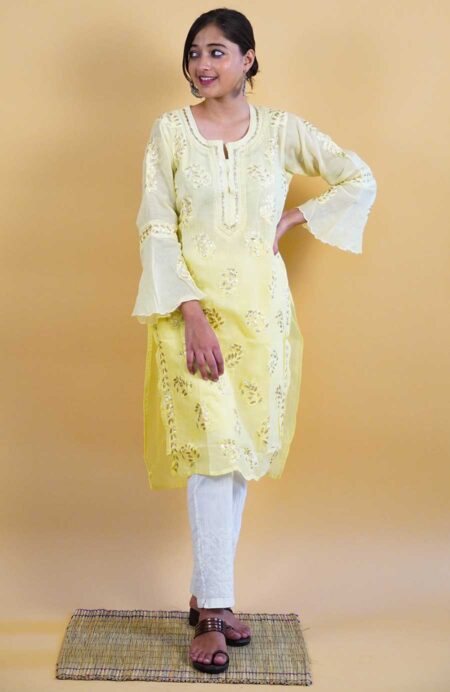 Chiffon Straight Kurti 100013