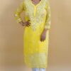 Chiffon Straight Kurti with Mirror Work 100019