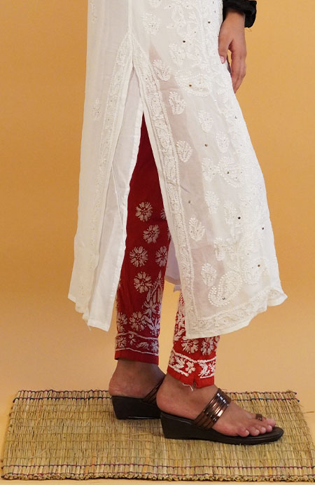 Cotton Straight Pants 100039